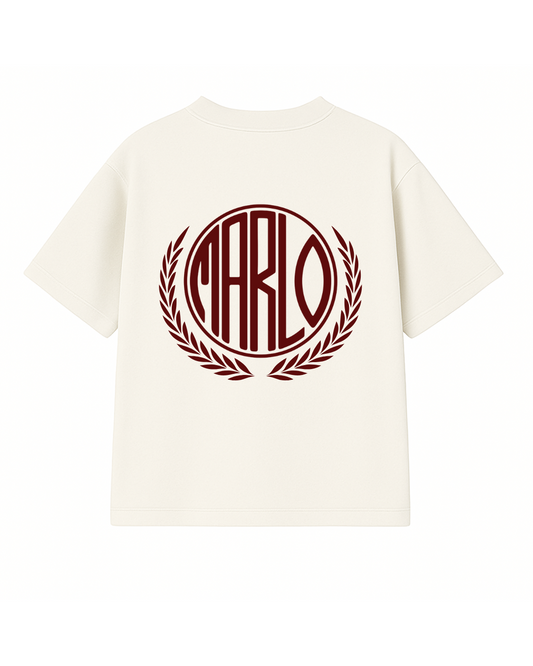 Wreath Tee - Off-White // Maroon