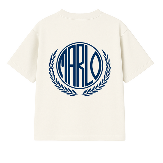 Wreath Tee - Off-White // Navy