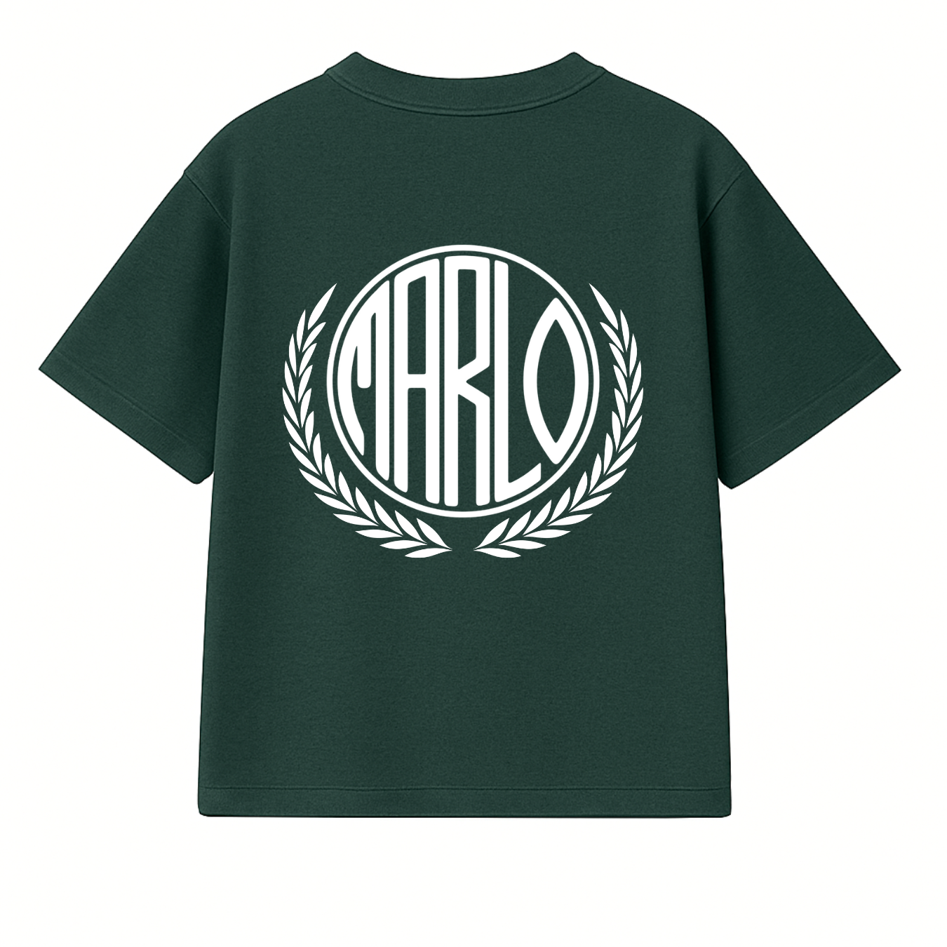 Wreath Tee - Forest Green // White